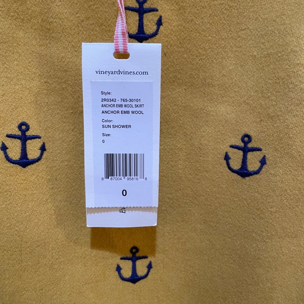 NWT! Vineyard Vines Skirt - Anchor Embroidered Wool Skirt - Picture 8 of 8